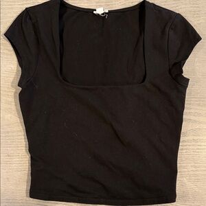 Garage Black Crop Top